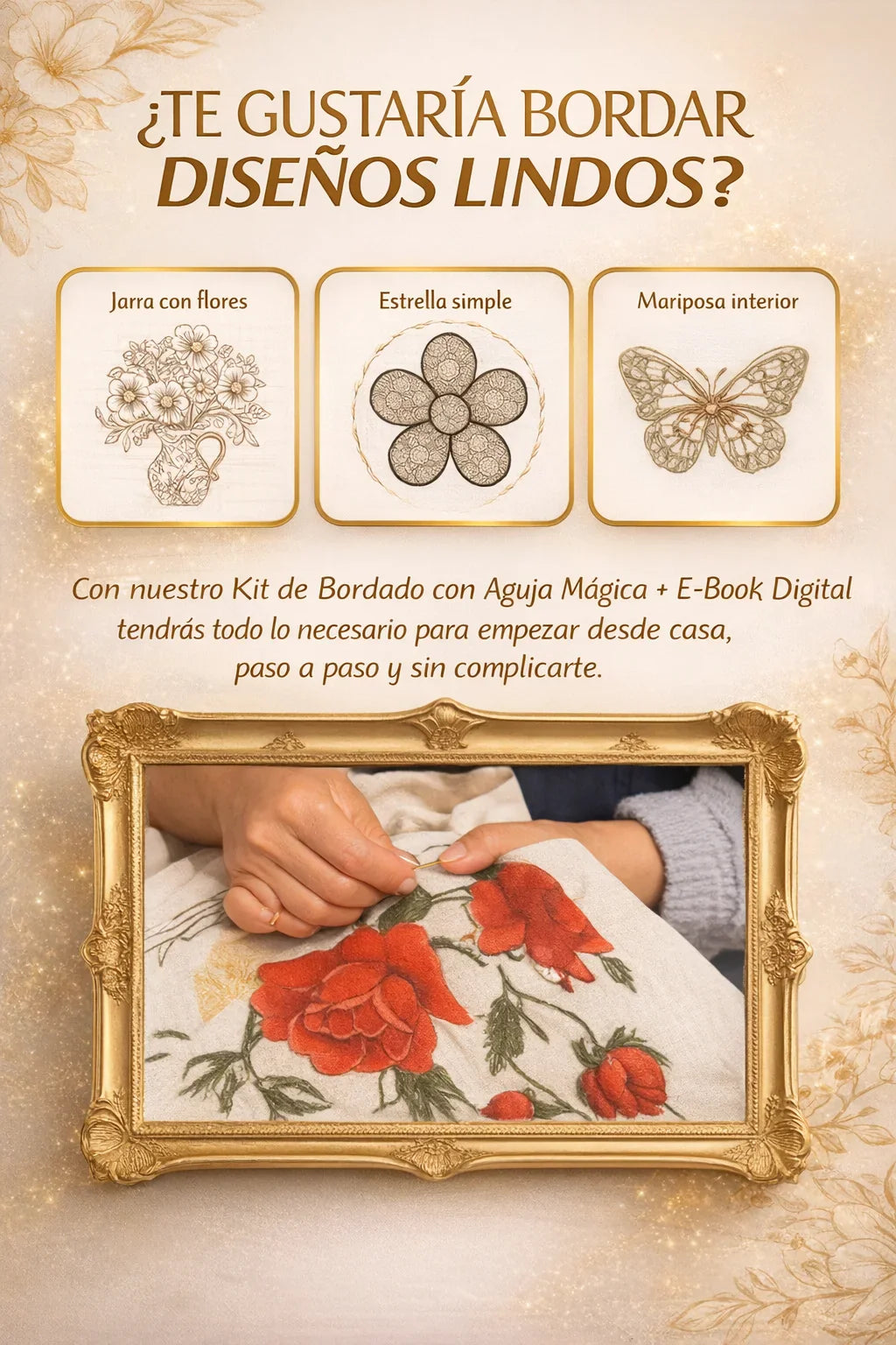 Kit de Bordado con Aguja Mágica + E-Book Digital