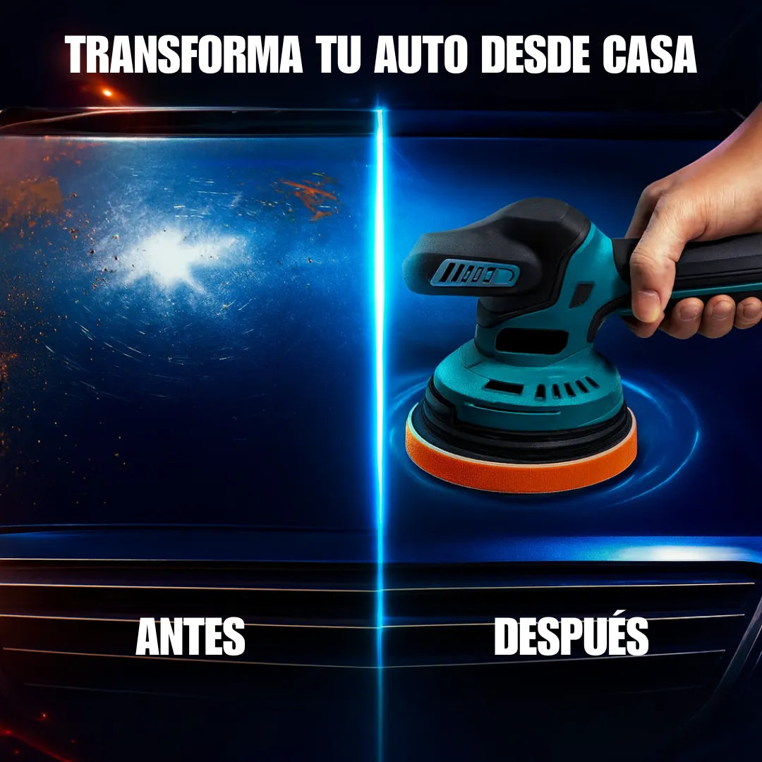 Pulidora Lijadora Eléctrica Inalámbrica para Carros, Madera, Metal