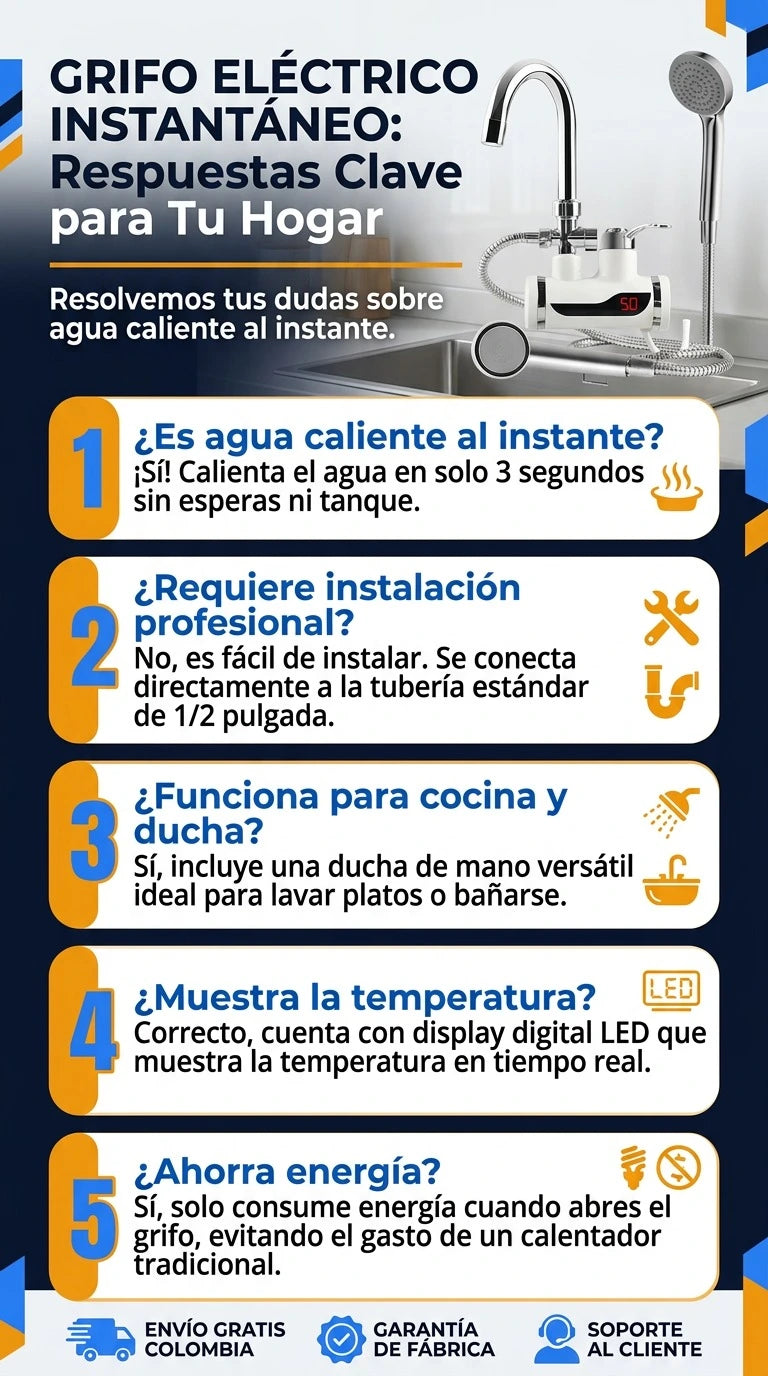Grifo Eléctrico de Calentamiento Instantáneo