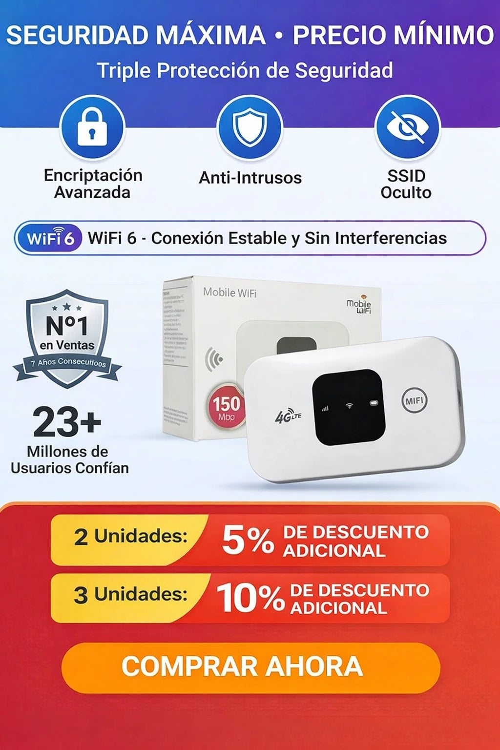 Enrutador portátil de satélite 5G global