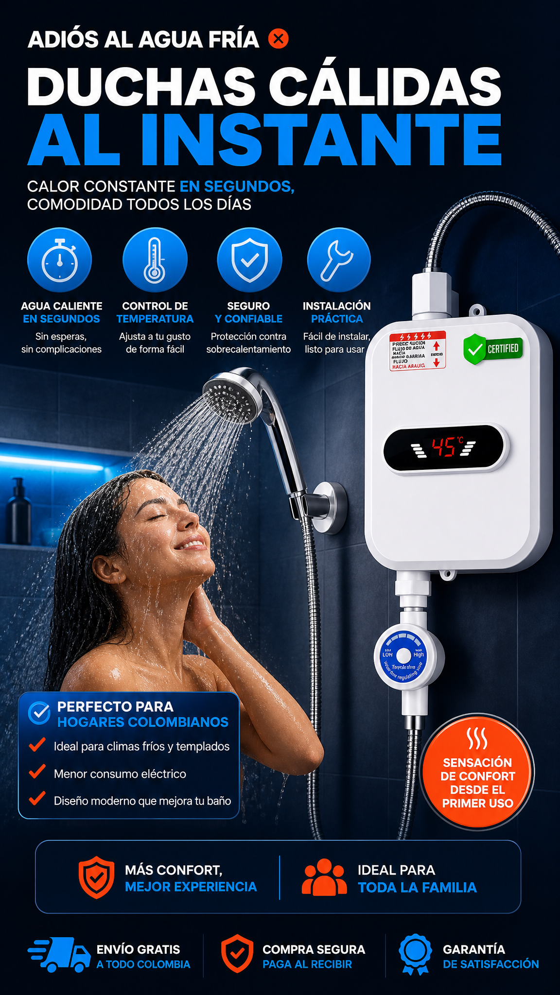 TermoDucha Pro™ - Calentador Instantáneo