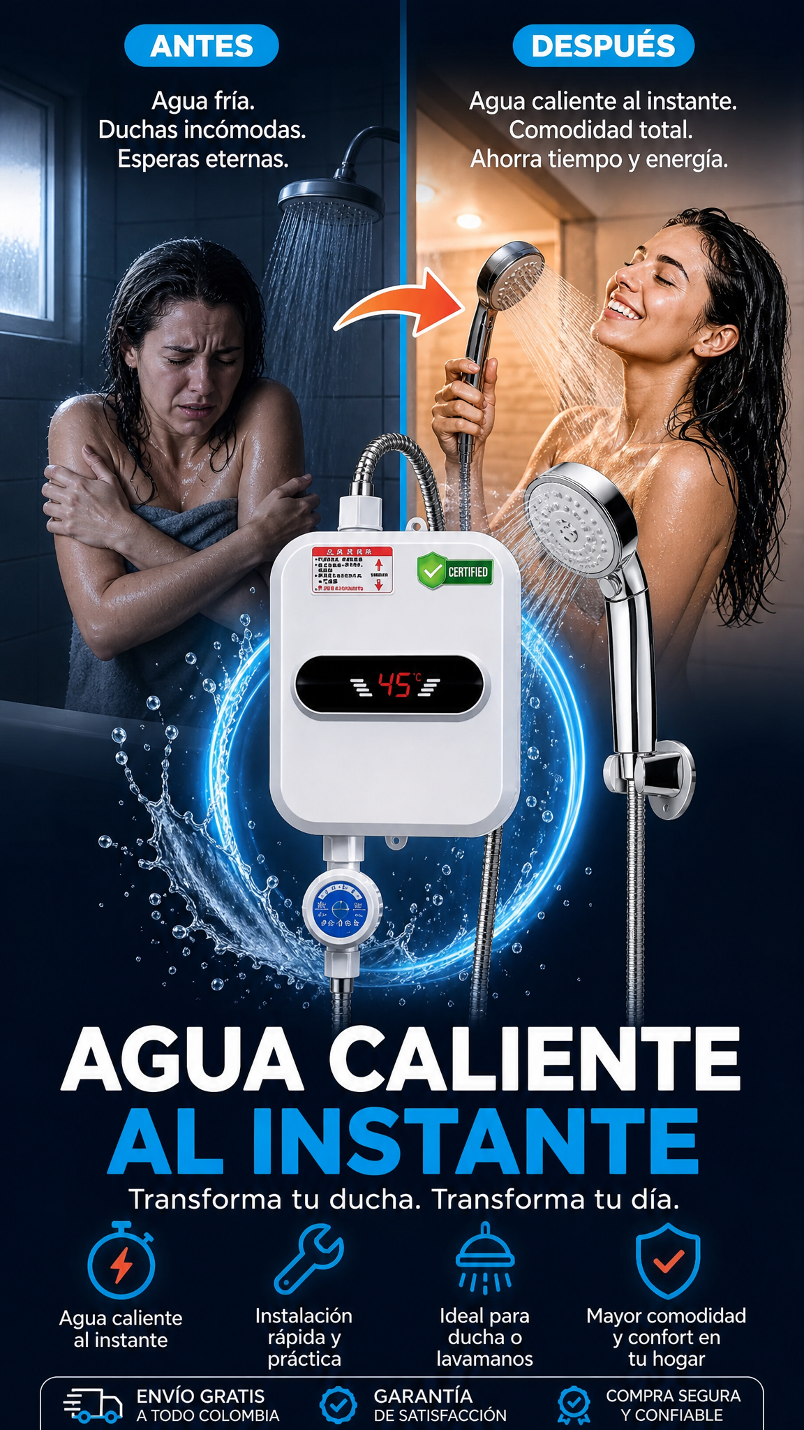 TermoDucha Pro™ - Calentador Instantáneo