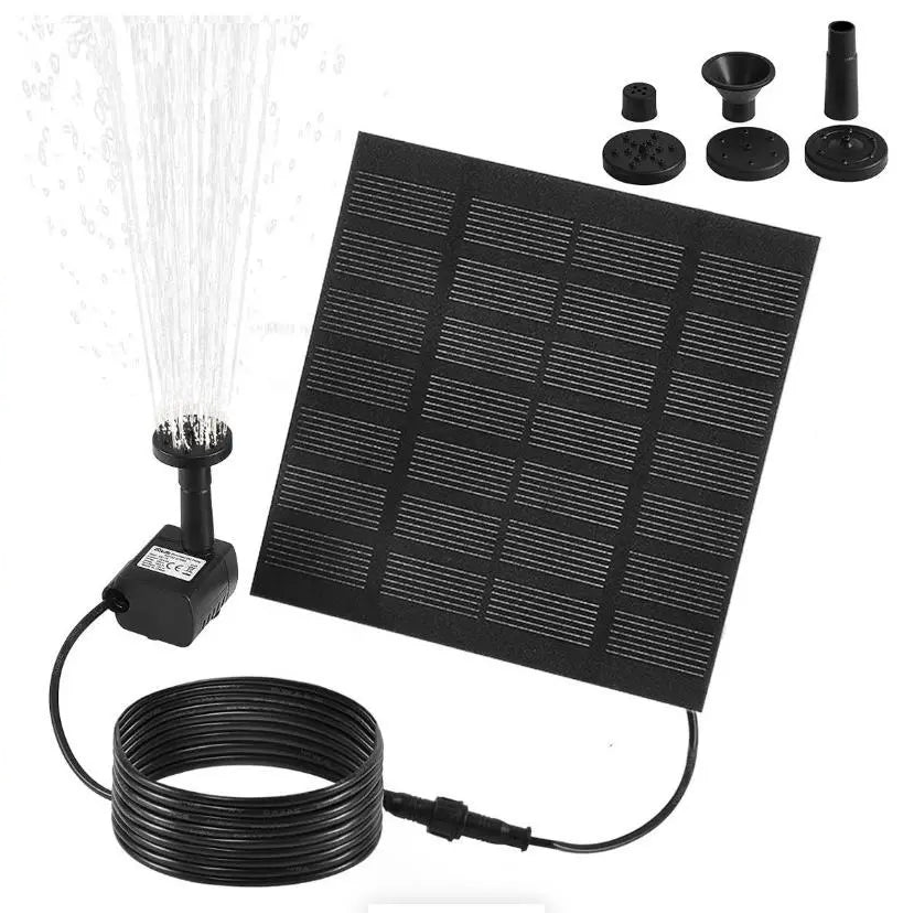 Nueva fuente de agua solar, innovadora y ecológica, para jardines y estanques 2X1