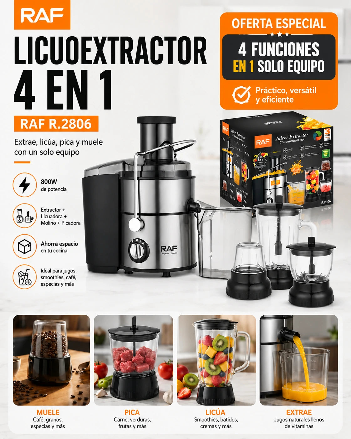 LICUOEXTRACTOR 4 en 1 | La solución definitiva para tu cocina