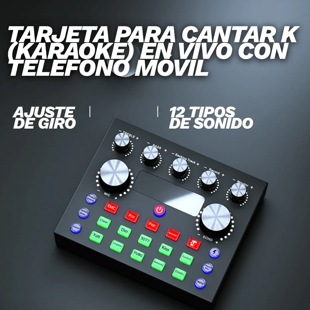 KIT MEZCLADORA PROFESIONAL + MICRÓFONO CONDESADOR