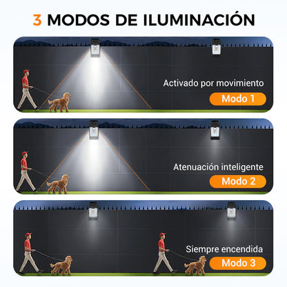 Luz solar con clip para exteriores y sensor de movimiento OFERTA EXCLUSIVA