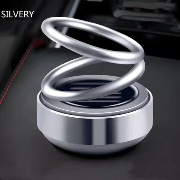 Car Gadget - Adorno de Aromaterapia de Carro de Suspensión de Doble Anillo Giratorio Solar