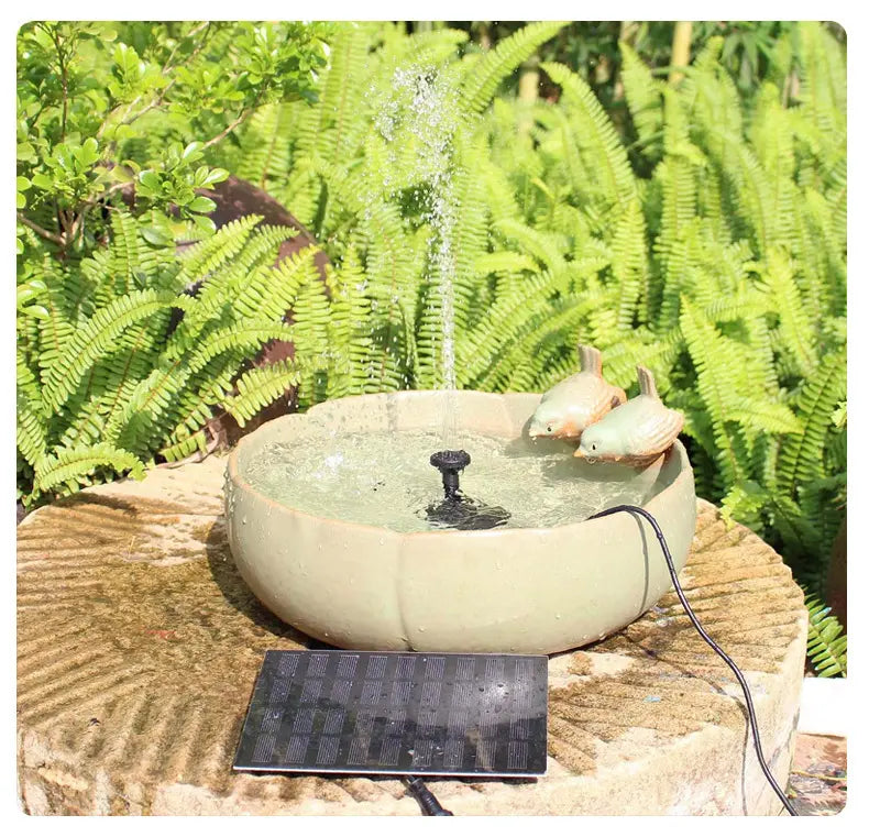 Nueva fuente de agua solar, innovadora y ecológica, para jardines y estanques 2X1