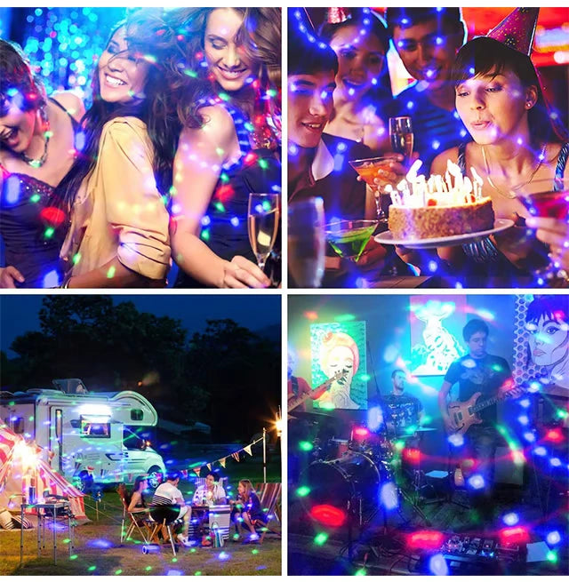 Bola Disco Mágica Luminosa Giratória
