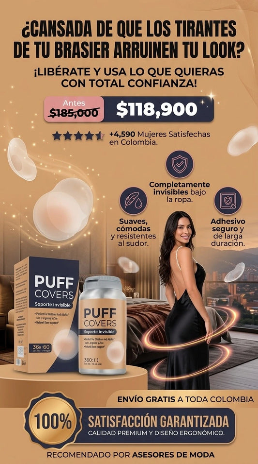 PUFF COVERS | Soporte Invisible | Brasier Adhesivo Reutilizable