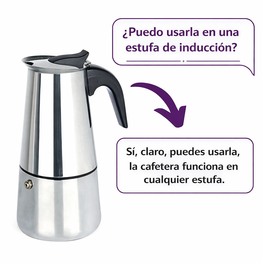 Cafetera italiana de acero inoxidable IZECOFFE MASTER