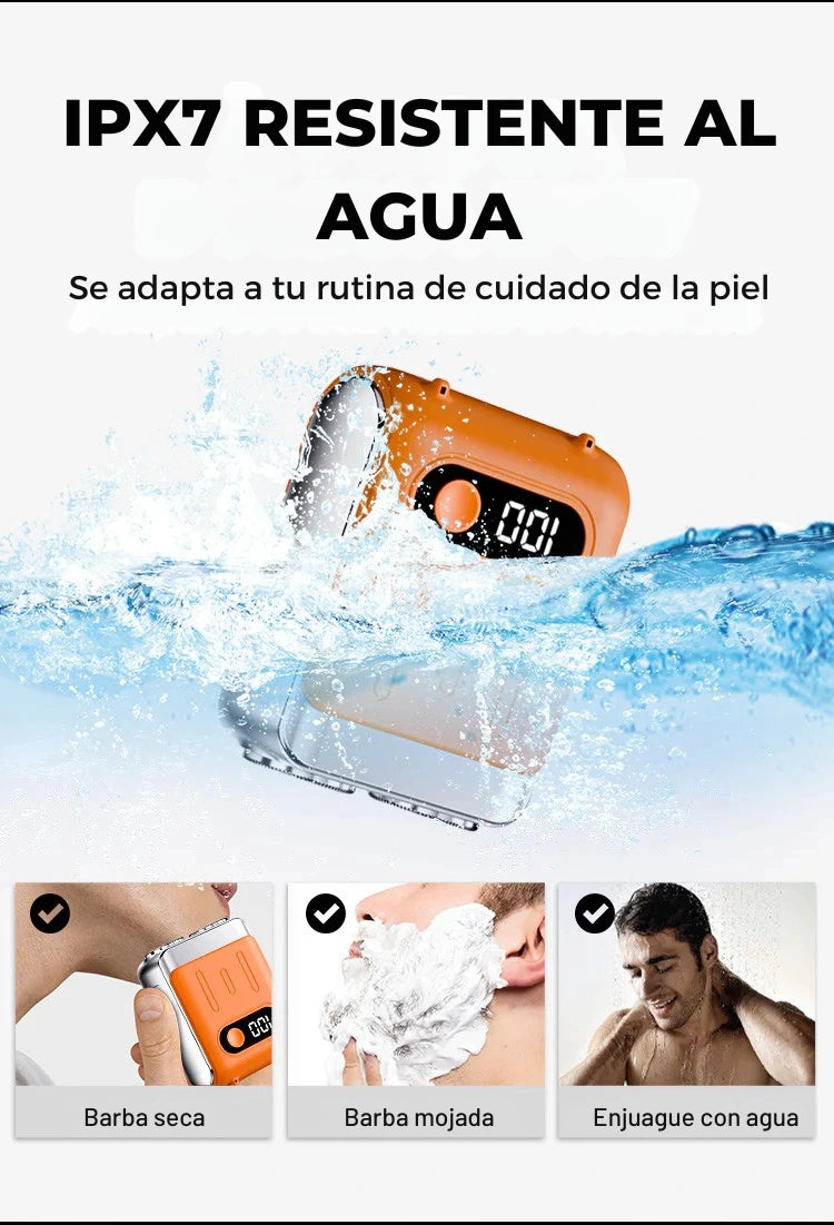 Mini afeitadora de doble cabezal – Afeitadora Ultraportátil