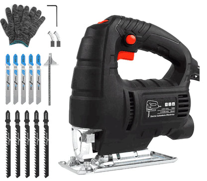 Sierra Caladora Eléctrica Profesional de 6 Velocidades