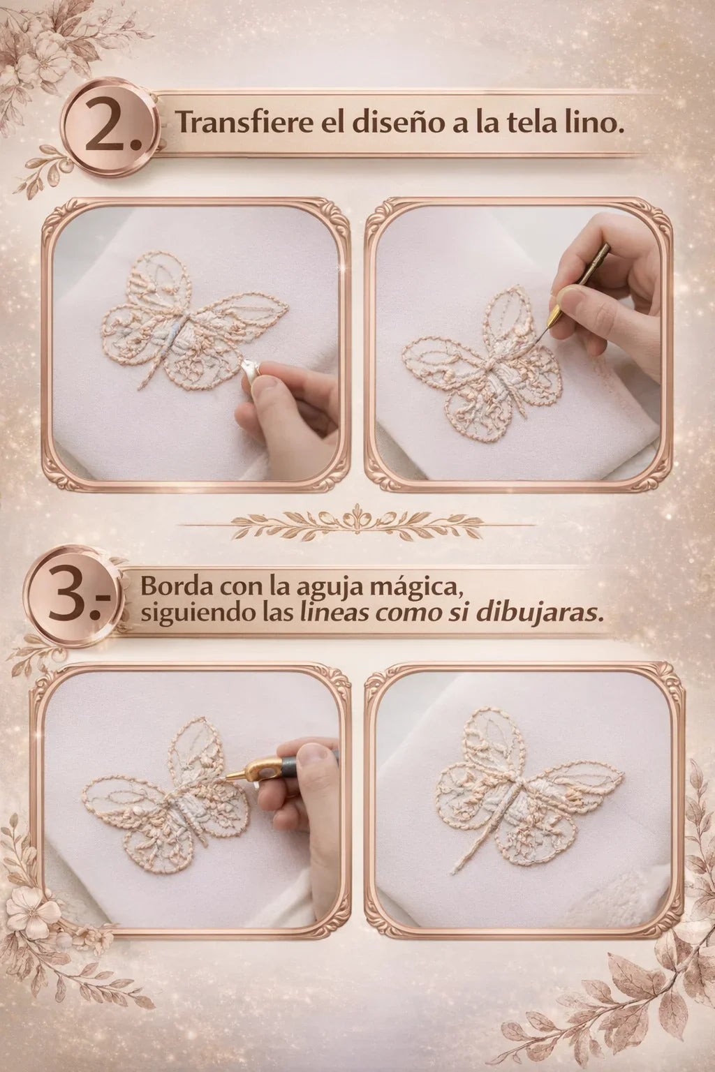 Kit de Bordado con Aguja Mágica + E-Book Digital