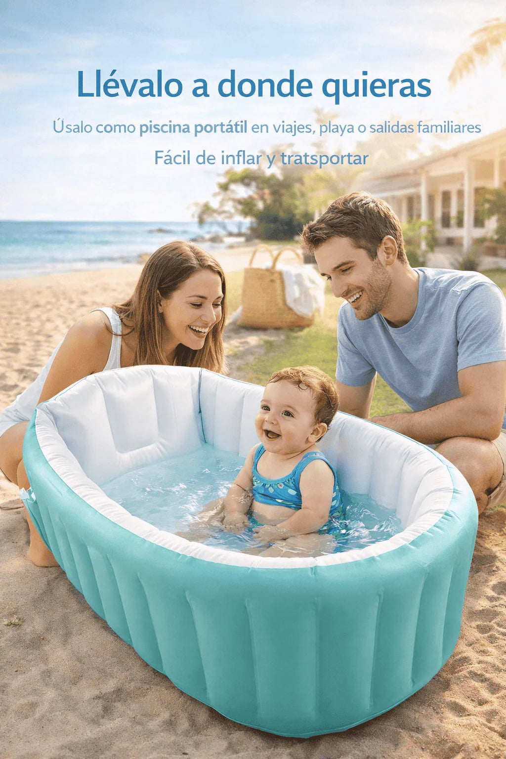 🛁 Bañera MiniPiscina Portátil para Bebé 🤩 | Envío Gratis + Paga en Casa ✨