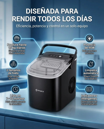 Generador Inteligente de Hielo Imaco Ice Pro 15KG