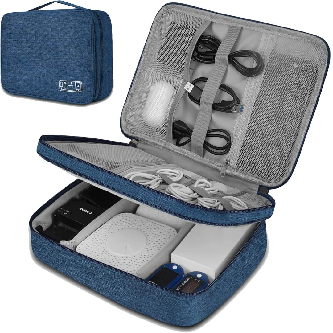 Organizador para Cables Bolsa de Almacenamiento de doble compartimiento - CASE PRO