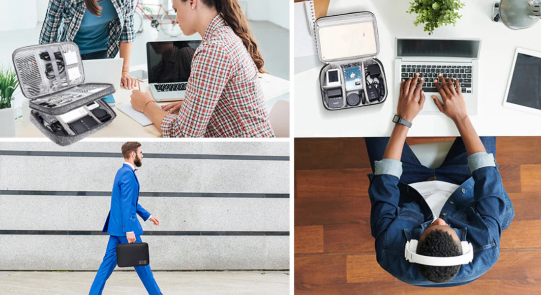 Organizador para Cables Bolsa de Almacenamiento de doble compartimiento - CASE PRO