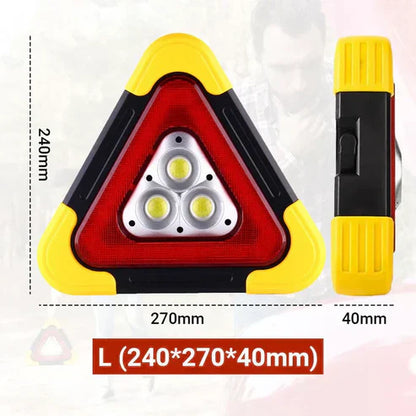 Luz de advertencia triangular de emergencia solar 3 en 1 en la carretera
