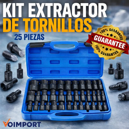 Kit Extractor de Tornillos x25 Piezas – Solución rápida y segura