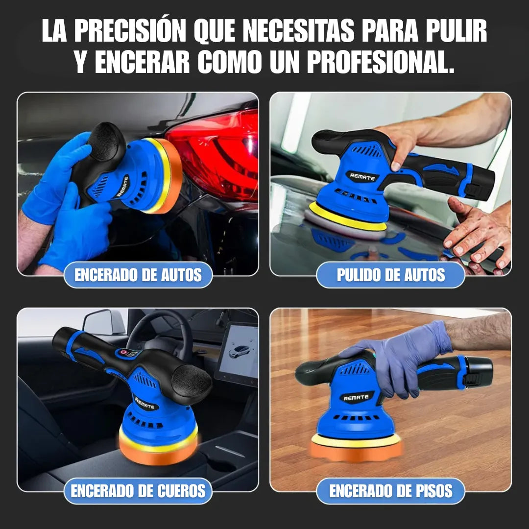 Pulidora Lijadora Eléctrica Inalámbrica para Carros, Madera, Metal