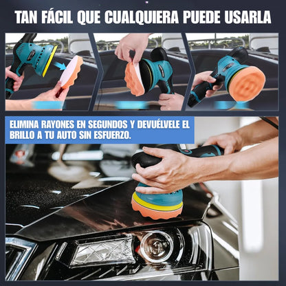 Pulidora Lijadora Eléctrica Inalámbrica para Carros, Madera, Metal