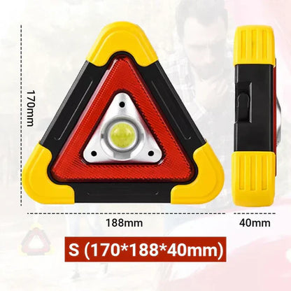Luz de advertencia triangular de emergencia solar 3 en 1 en la carretera