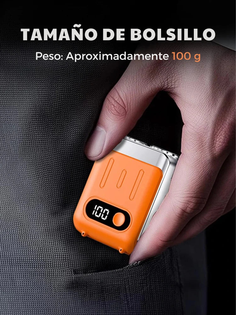 Mini afeitadora de doble cabezal – Afeitadora Ultraportátil