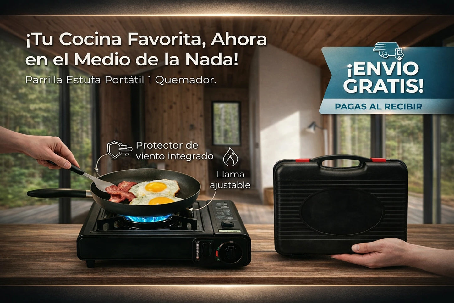 Estufa Portátil Premium 1 quemador + Maletín de Regalo 🌲🔥