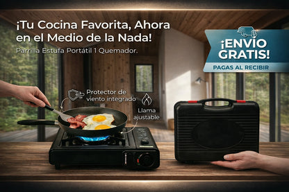 Estufa Portátil Premium 1 quemador + Maletín de Regalo 🌲🔥