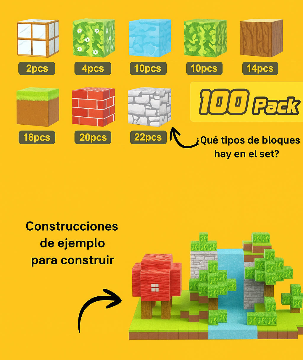 Bloques magnéticos BeeFun BeeBricks – 100 piezas + Envío GRATIS