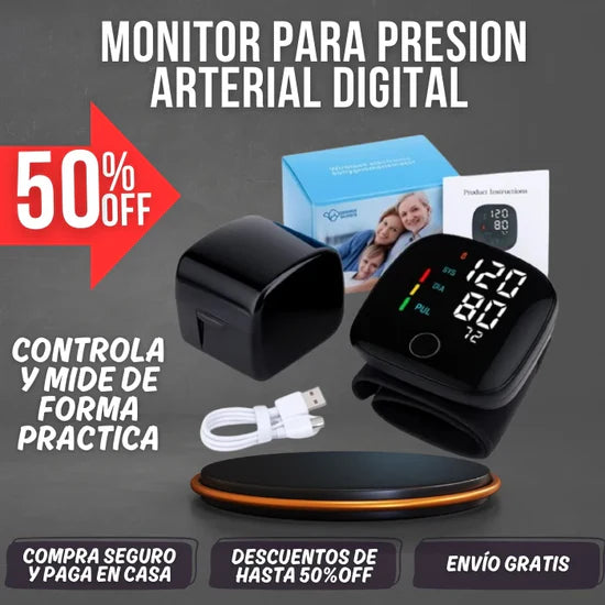 Monitor de Presión Arterial Digital de Muñeca