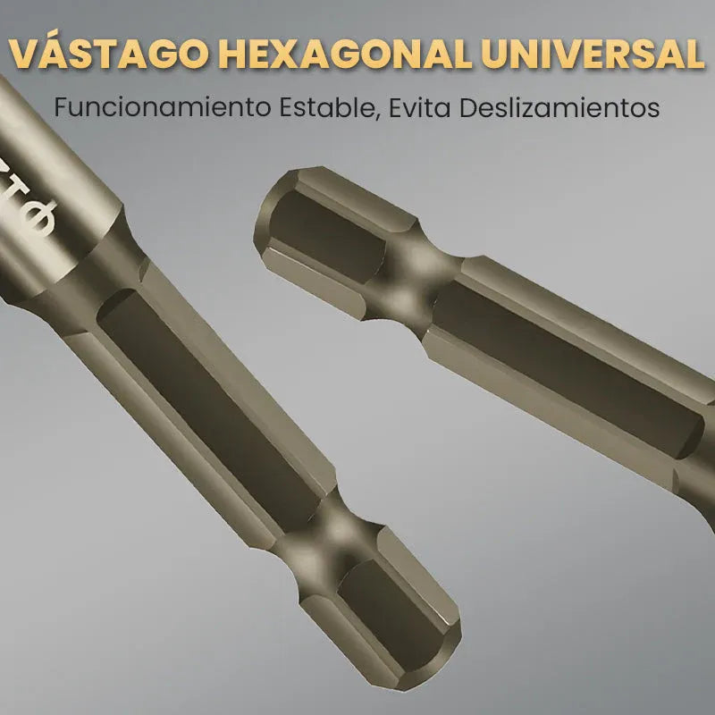Juego de 4 Brocas Excéntricas Serradas de Alta Resistencia (4 Flautas por Broca)