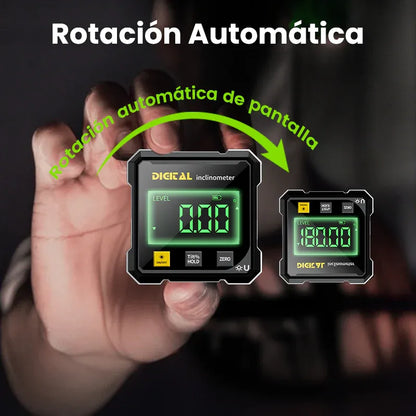 Medidor de Ángulo Digital Magnético de 4 Caras con Láser
