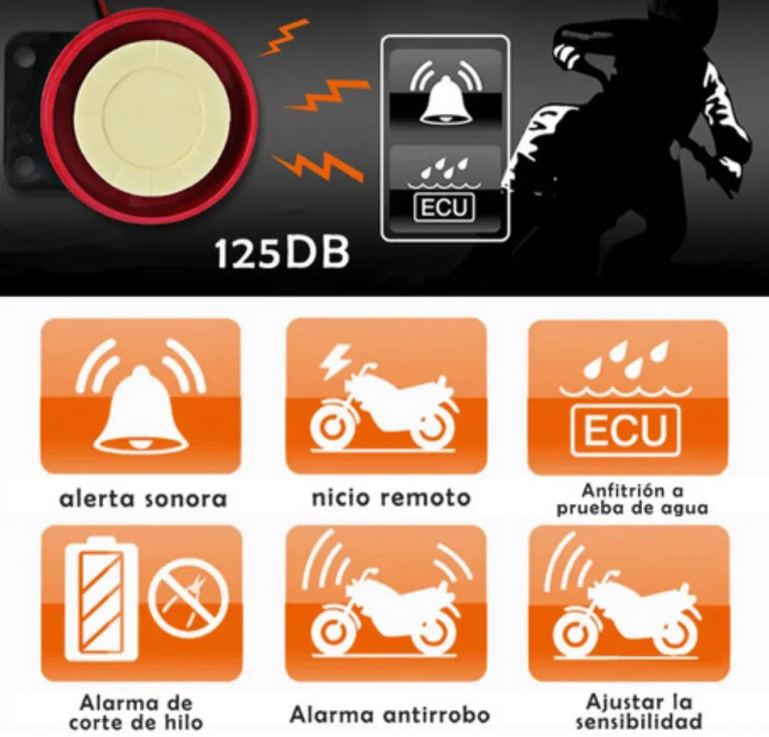 Sistema de Alarma Antirrobo Con Encendido a Distancia Para Moto