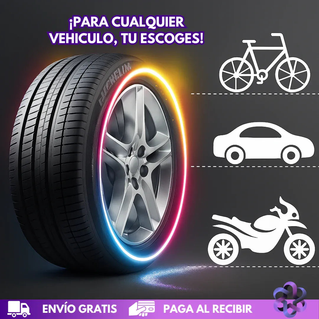 Luces para llanta de Carro o Moto NightRide Led 🚨🚘 🏍️
