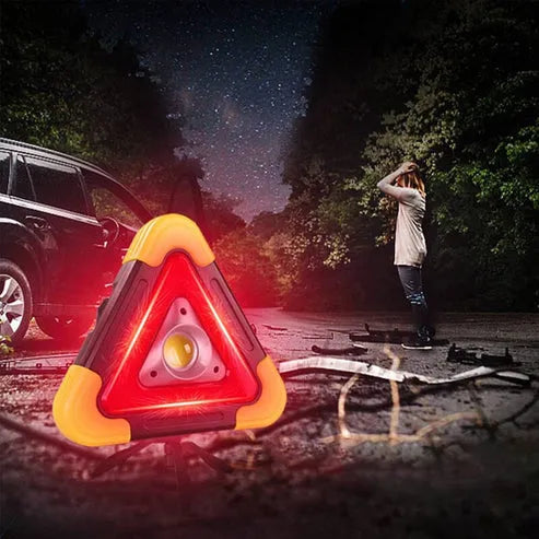 Luz de advertencia triangular de emergencia solar 3 en 1 en la carretera