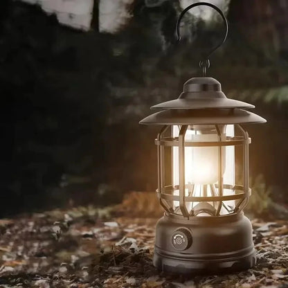 Faro de luz Led Vintage Recargable ideal para Camping y luz de emergencia