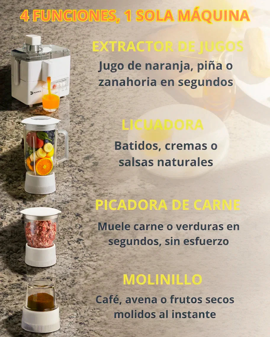 LICUOEXTRACTOR DE JUGOS 4 EN 1