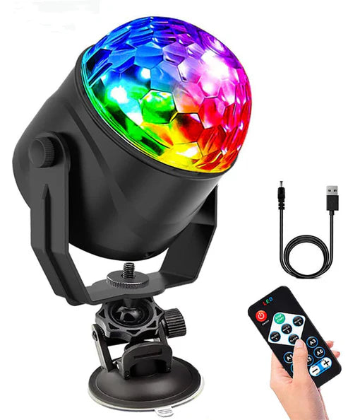 Bola Disco Mágica Luminosa Giratória