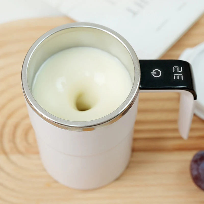 Juego de tazas de café recargables con agitador magnético automático