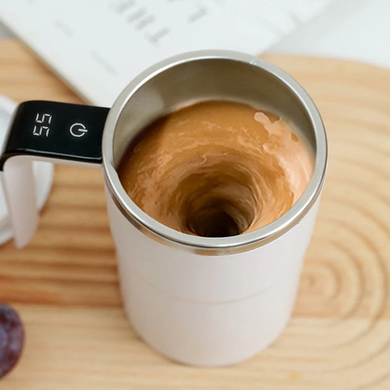 Juego de tazas de café recargables con agitador magnético automático