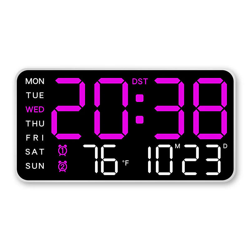📢📢¡50% DE DESCUENTO! ⏰Reloj de pared digital LED decorativo multifuncional, el reloj digital ilimitado para el hogar noruego moderno