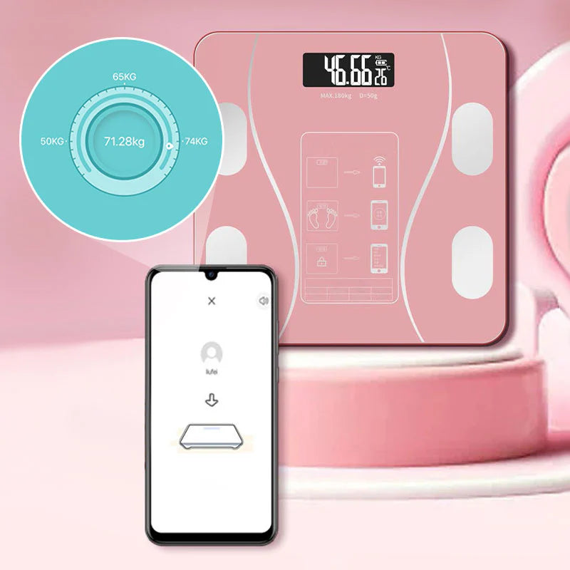 Báscula digital inteligente para medir peso y grasa corporal🏅🔥50% de descuento🔥
