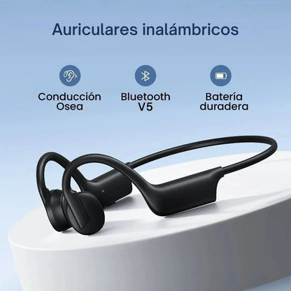 Audífonos inalámbricos de conducción ósea de diseño abierto